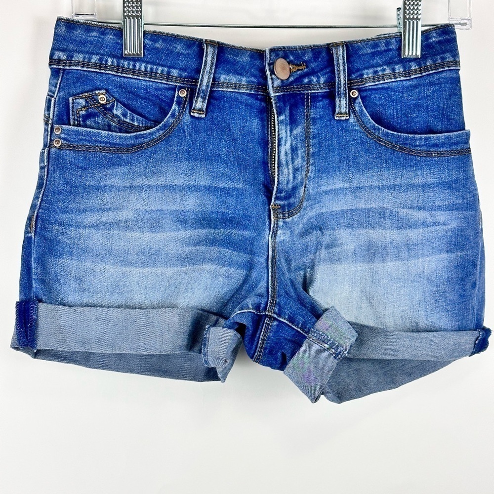 Women's  Rolled Cuff Stretch Denim Shorts